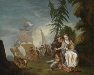 Ein galantes Paar vor der Einschiffung nach Kythera